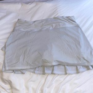 White Lululemon Pacesetter Tennis Skirt